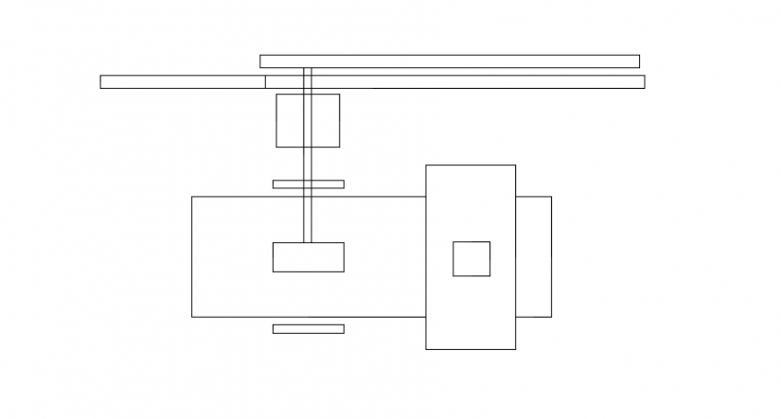 Furniture detail top view model plan detail dwg file