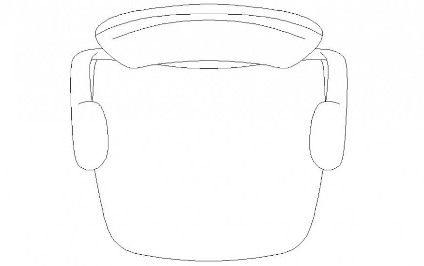 Furniture drawing of chair block 2d view autocad file