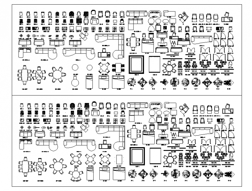 Furniture equipment and accessories plan detail