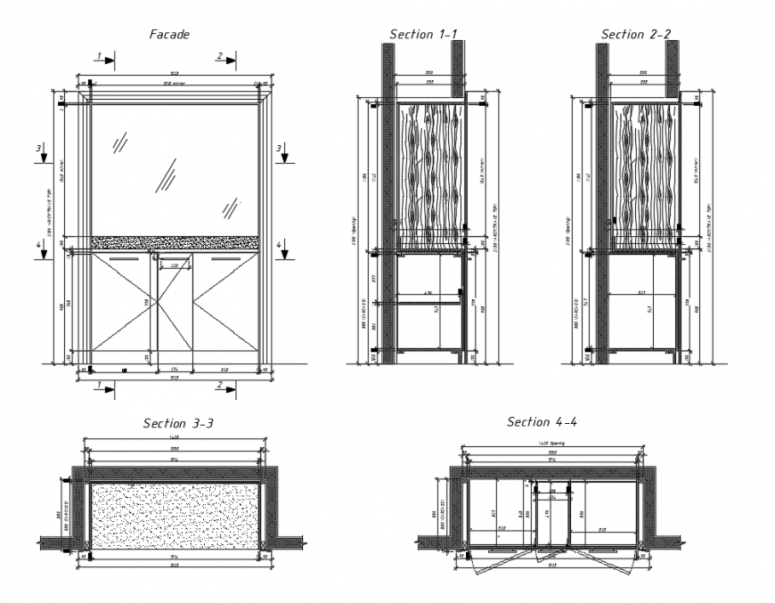 Furniture for hotel bar cad drawing details dwg file
