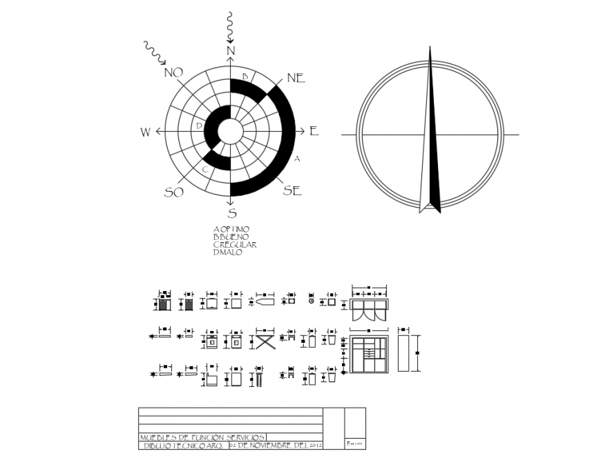 Furniture function services cad drawing details dwg file