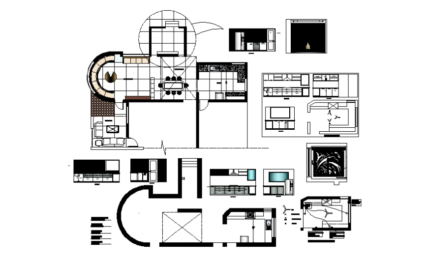 Furniture housing detail dwg file