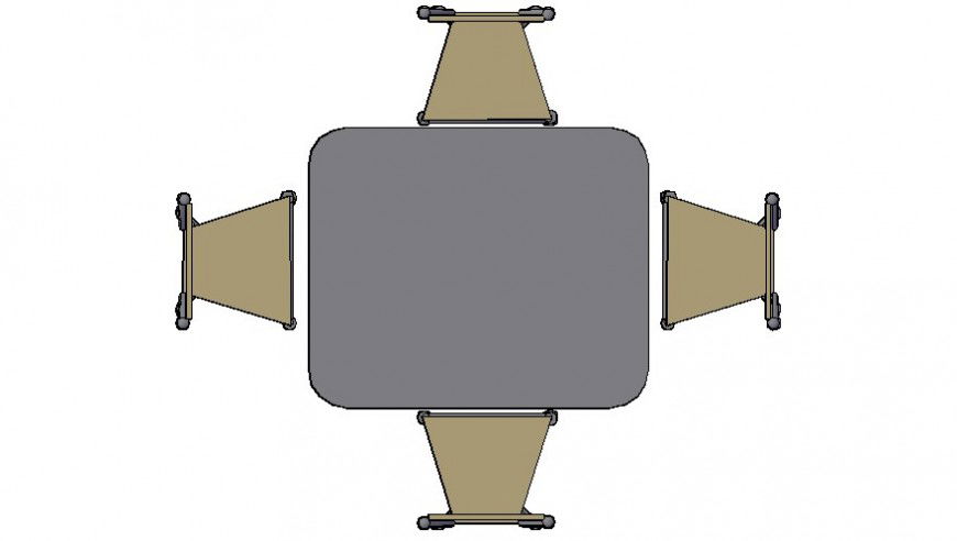 Furniture layout details of table and chair autocad software file