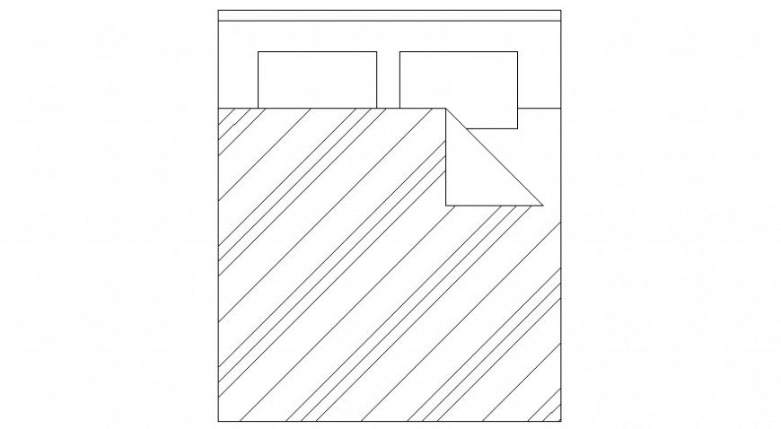 Furniture layout drawings details of double bed autocad software file