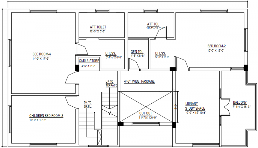 Furniture layout of housing project