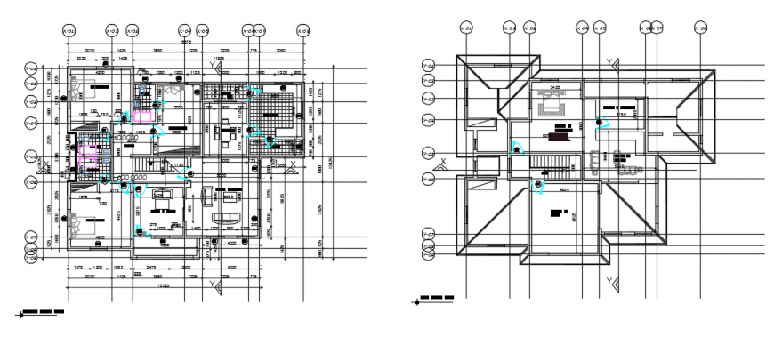 Furniture layout plan and architectural layout plan detail dwg file