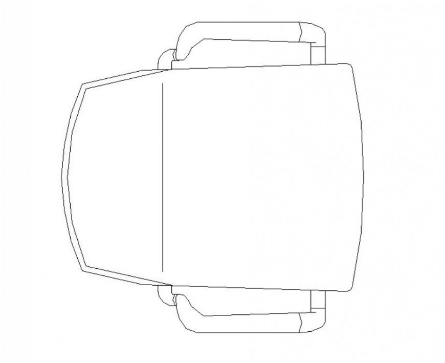 Furniture unit of chair block 2d view drawing in autocad software