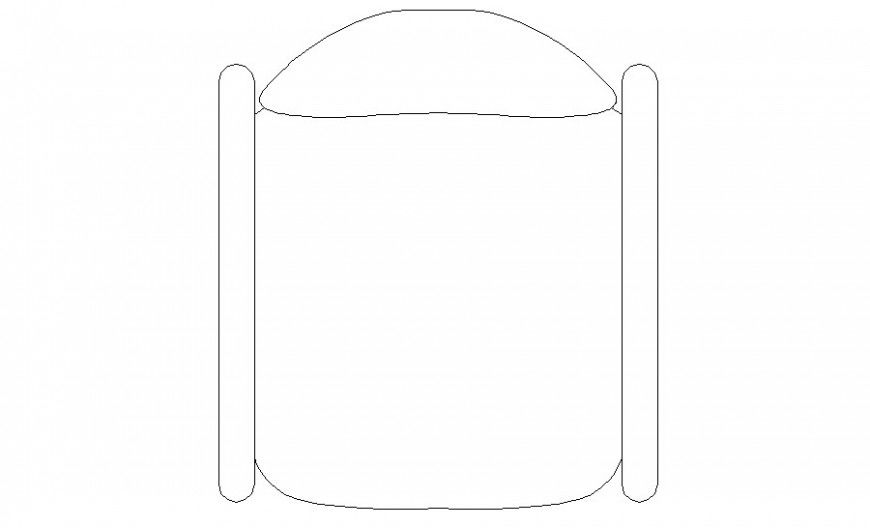 Furniture unit of Chair detail elevation drawing in autocad software