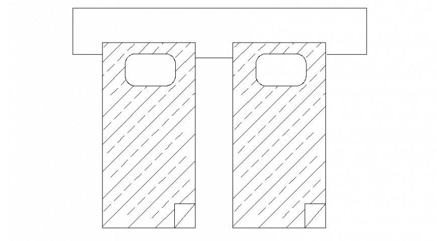 Furniture units drawings details of single bed elevation autocad file