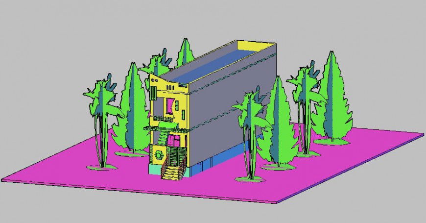 G+1 residential apartment 3d model autocad file