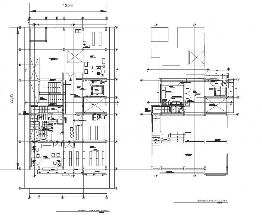 G+3 floor hospital floor plan drawing in dwg file.