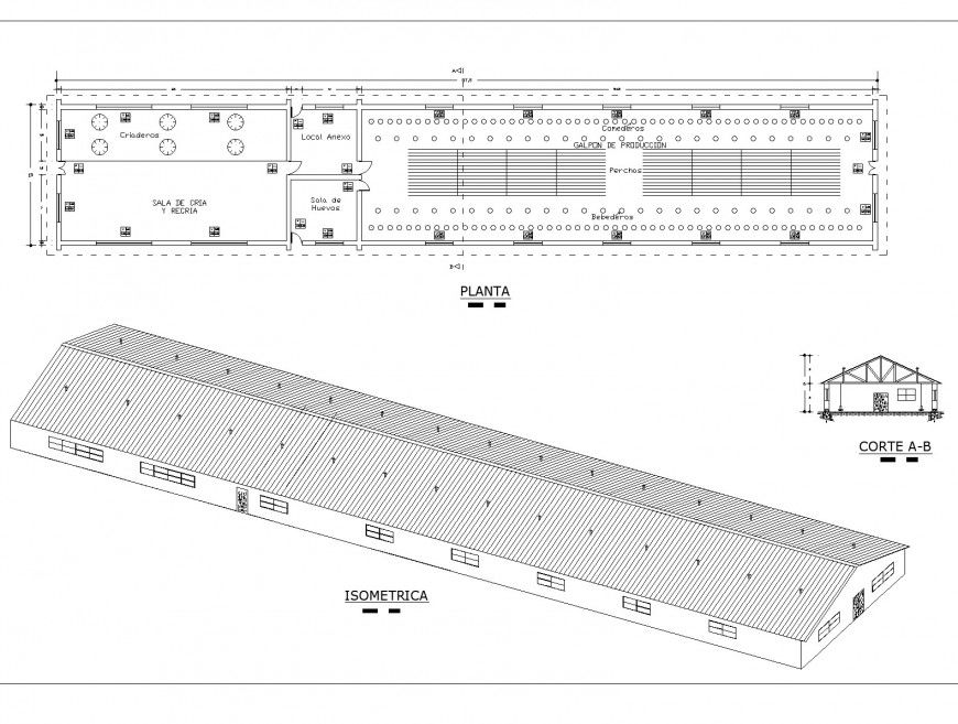 Gal pona vicola plan and section dwg file