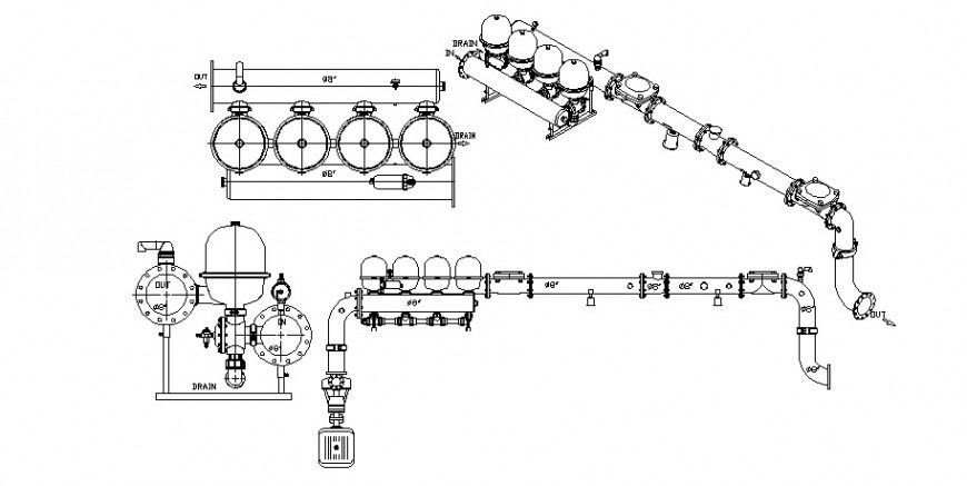Galaxy battery riser diagram and electrical installation drawing details dwg file
