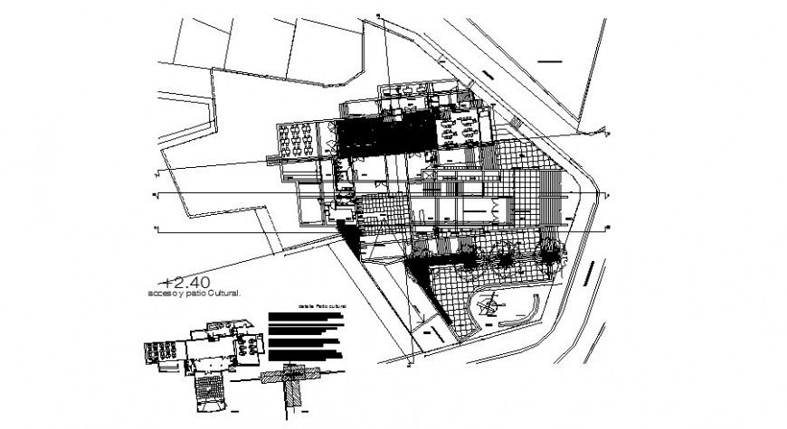 Cultural Courtyard and Gallery CAD Drawing DWG File