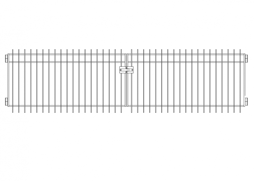 Galvanised gates plan dwg file