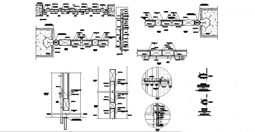 Galvanized door plan and installation cad drawing details dwg file