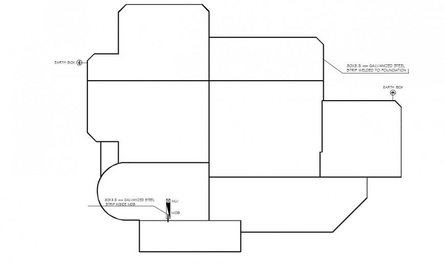 Galvanized steel drawings 2d view detailing dwg file