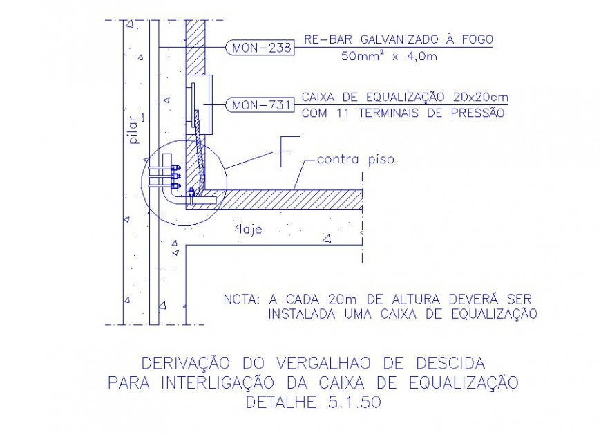 Galvanized wall constructive structure cad drawing details dwg file