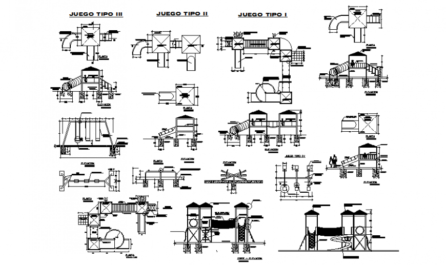 Game type detail dwg file