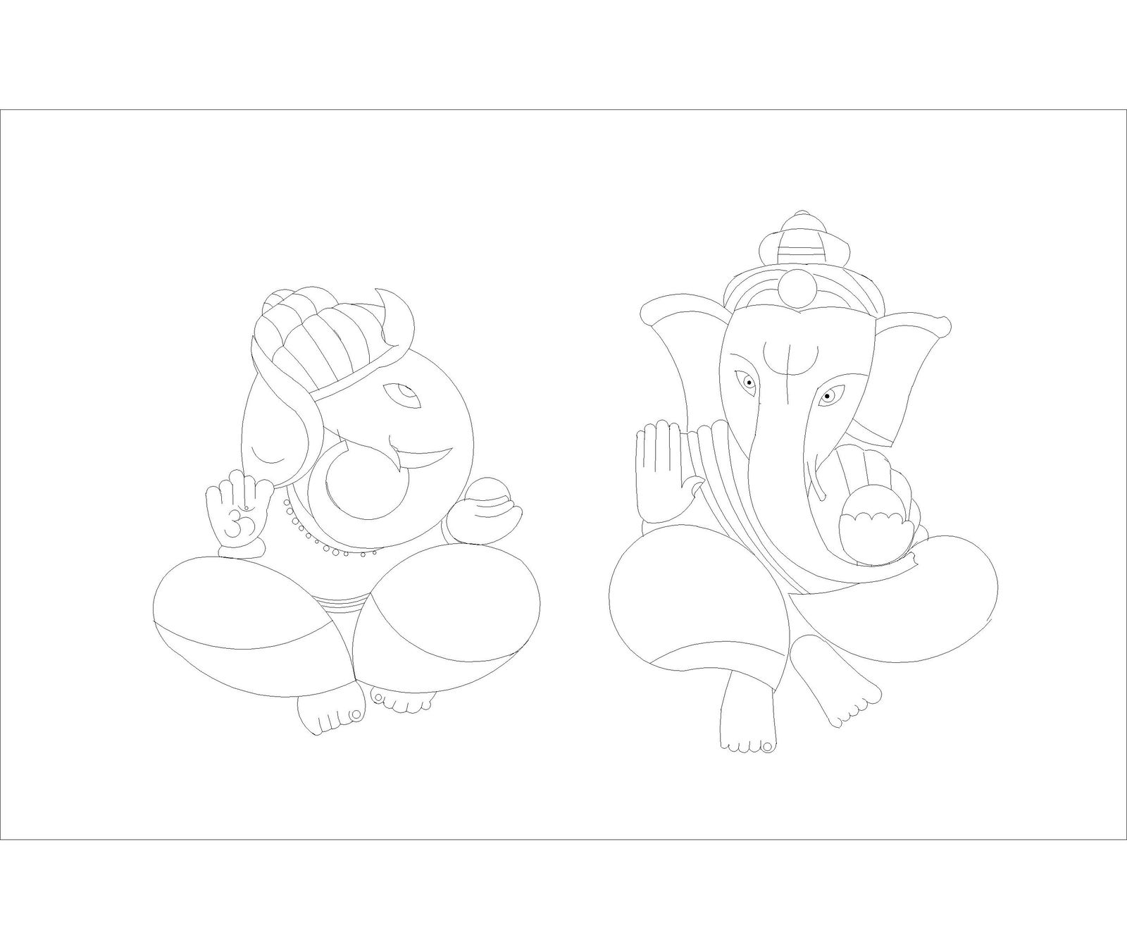 Ganesha CAD Block DWG File for Accurate AutoCAD Drawing and Design
