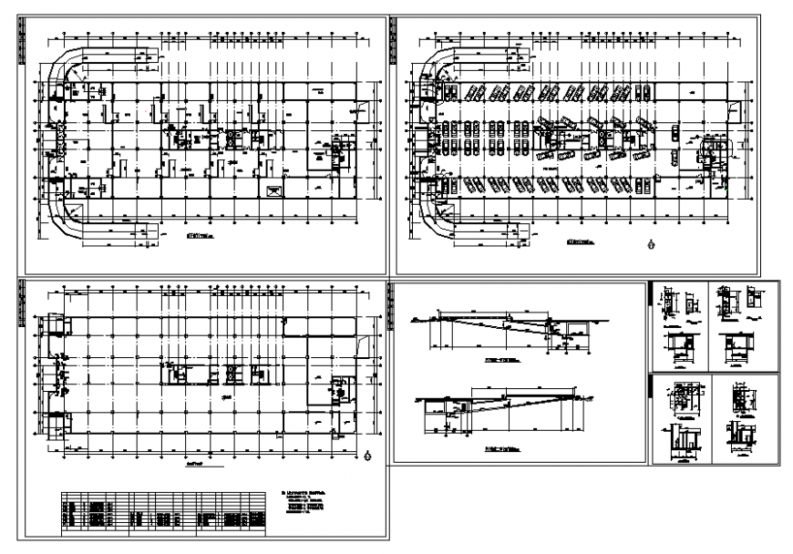 Garage store section floor plan cad drawing details dwg file