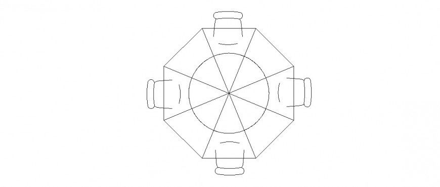 Garden area dining table elevation block cad drawing details dwg file