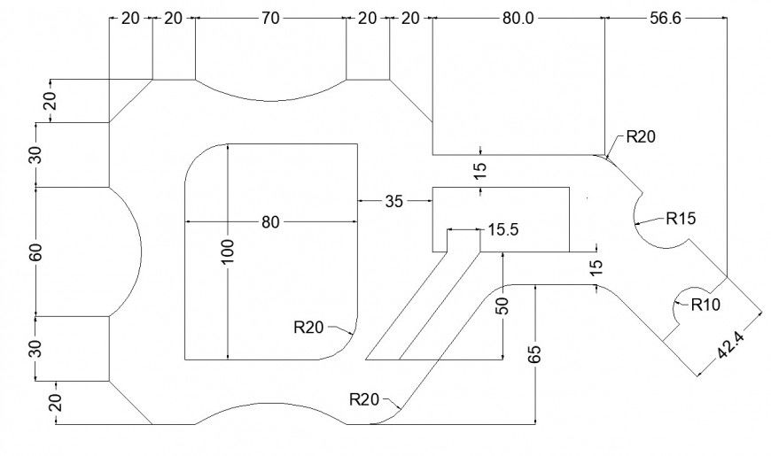 Garden area plan In AutoCAD plan