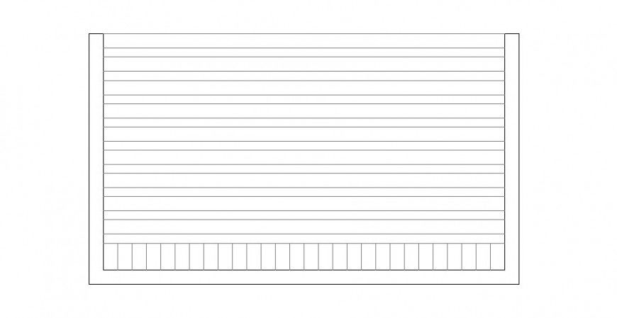 Garden bench top view elevation cad block details dwg file