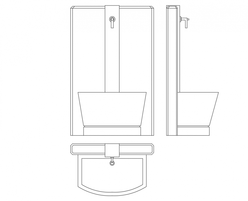 Garden decorative fountain cad drawing details dwg file