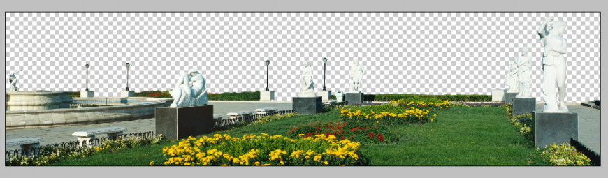 Garden elevation 3d model Photoshop file