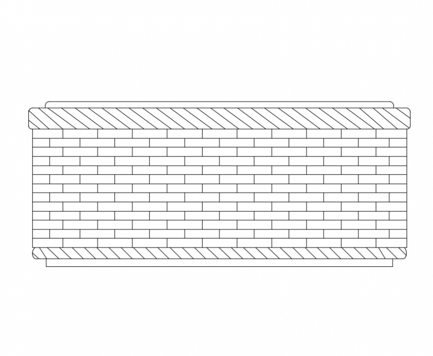 Garden herb creative basket front view cad block design dwg file