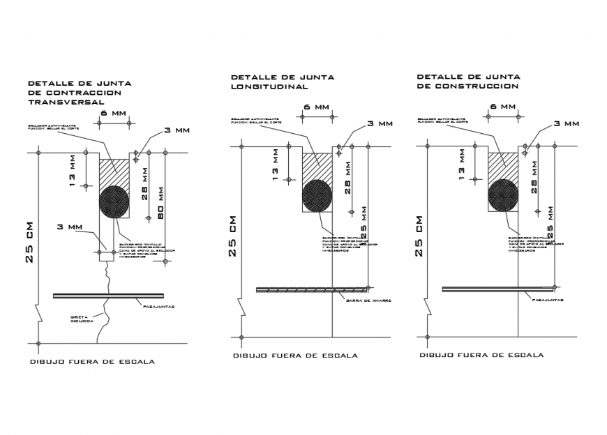 Garden hydraulic concrete pavement construction details dwg file