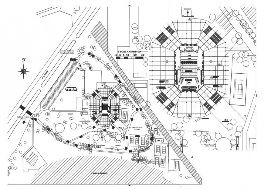 Garden layout plan detail 2d view autocad file
