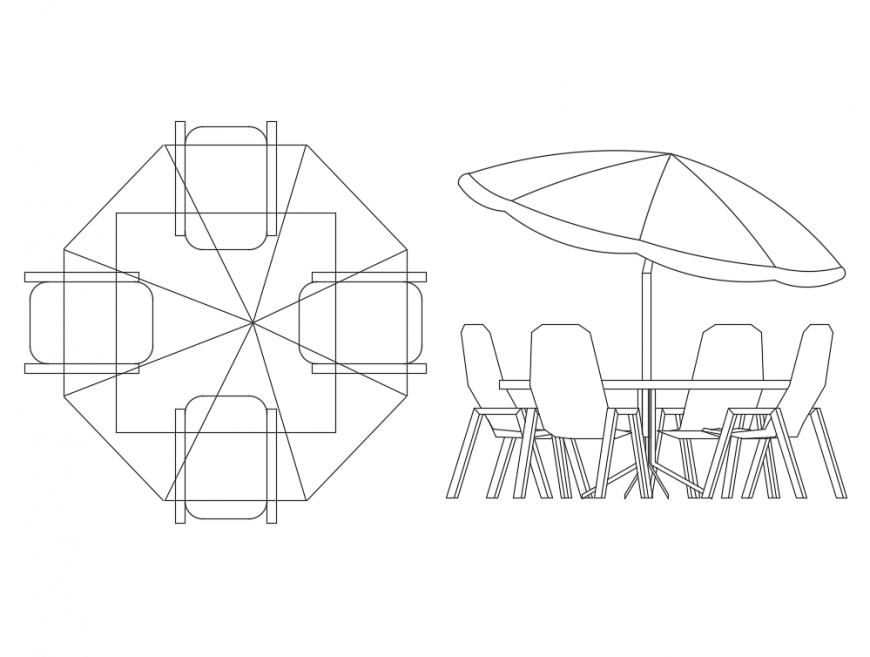 Garden multiple furniture cad block design dwg file