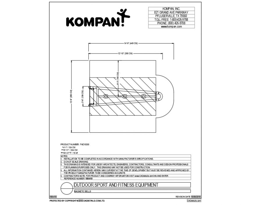 Garden outdoor sport and fitness equipment details dwg file