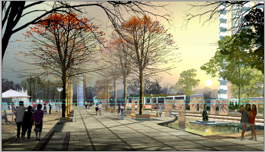 Garden pedestal walk and landscaping structure details psd file