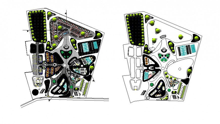 Garden plan detail drawing in AutoCAD file.