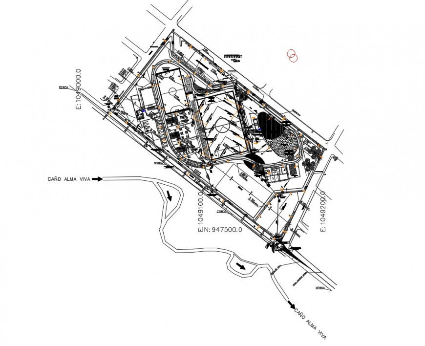 Garden plan detail with automation block autocad file
