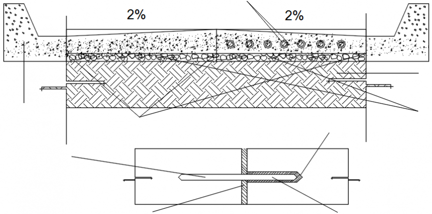 Garden rigid pavement landscaping and section details dwg file