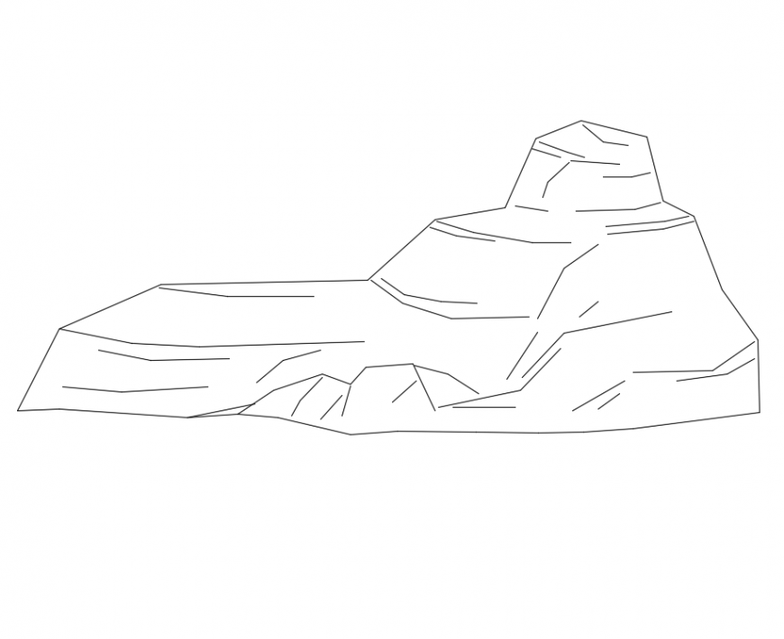 Garden rock equipment cad block design dwg file