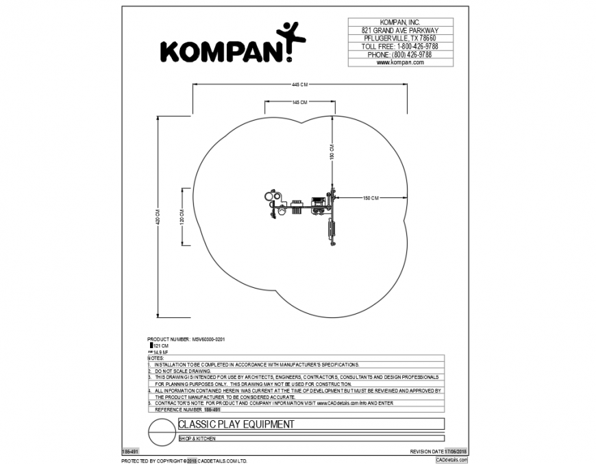 Garden shop and kitchen play equipment details dwg file