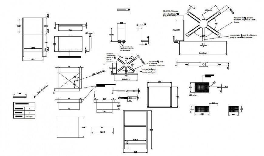 Gas fryer cad drawing details dwg file
