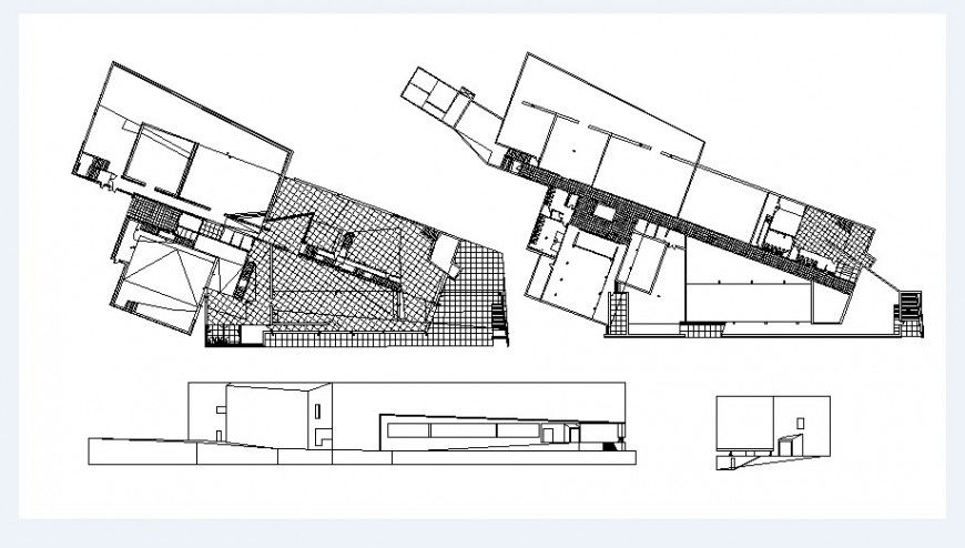 Gas installation plant sections and floor plan drawing details dwg file