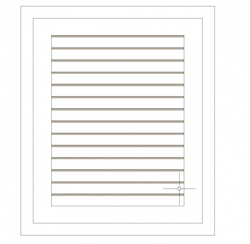 Gas Meter Cupboard Door Elevation autocad file