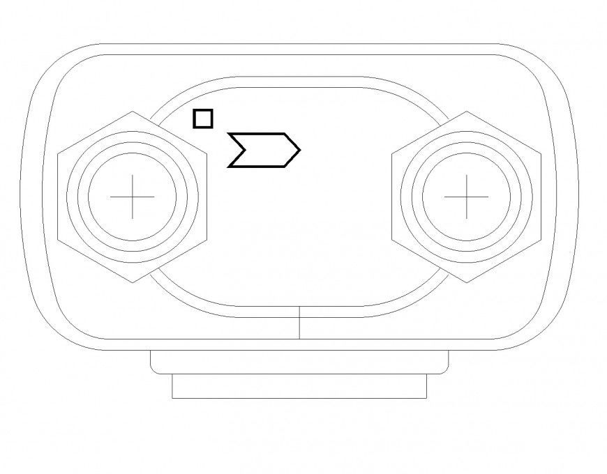 Gas meter plan view layout file