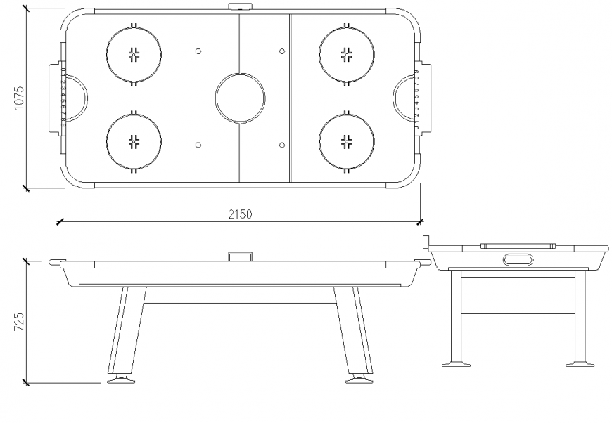Gas stove detail elevation and plan dwg file