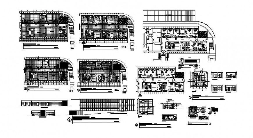 Gastro logy hospital floor plan and elevation in auto cad file