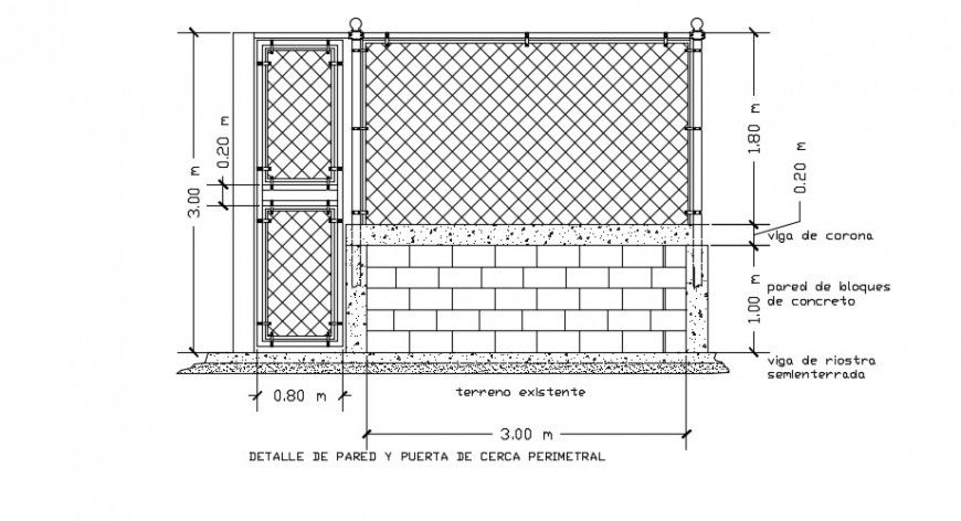 gate colony elevation detail cad file