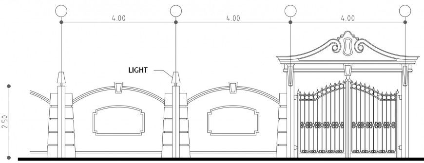 Gates and door detailing block detail file