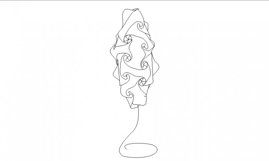 Gaudi decorative stone sculpture design cad drawing details dwg file